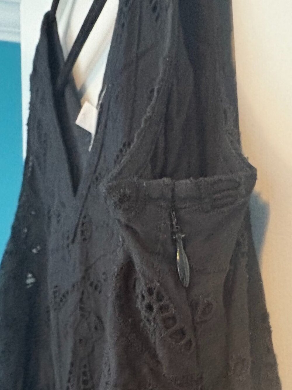 J. Jill Black Eyelet Midi Swing Dress - Picture 10 of 16